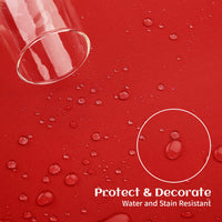 Tovaglia natalizia Garvee Zmywalny 137x250 cm rossa antipiega resistente per sala da pranzo festiva