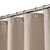Garvee Duschvorhang Leinen-Look 240GSM Wasserabweisend Anti-Schimmel Polyester Mit Beschwerungsstreifen Rostfreie Ösen Light Coffee 48x78 Zoll Badezimmer - Caffè leggero
