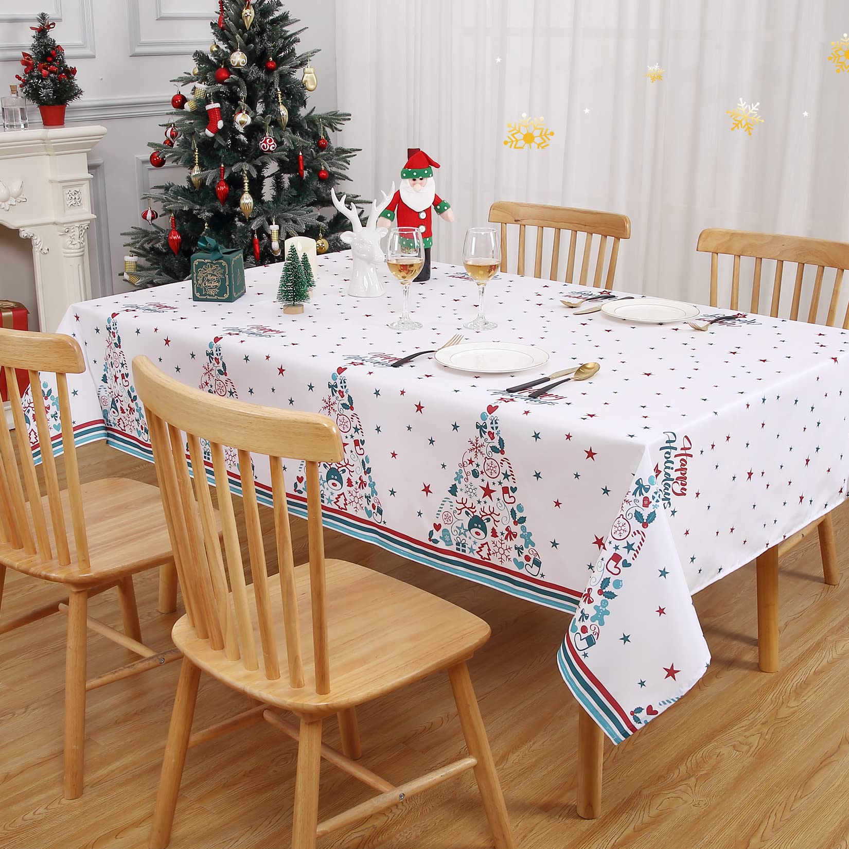 Tovaglia rettangolare Garvee 54x90" in poliestere impermeabile e antimacchia per sala da pranzo, cucina, buffet, feste, campeggio, colore sfumato, resistente