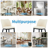 Set di 2 sedie da pranzo in velluto Garvee con schienale a forma di cuore, seduta imbottita, gambe in legno, per cucina e ristorante, comode e stabili