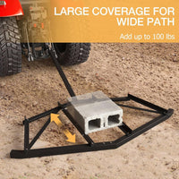 Erpice Livellatore Garvee 66" per Vialetti - Doppi Pali Regolabili per Trattori ATV UTV Giardino, Acciaio Robusto, Montaggio Rapido | Perfetto per Festa del Papà