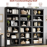 Garvee Libreria Rustica Alta 190,5 cm Con 2-6 Ripiani Regolabili, Struttura MDF Robusta, Design Elegante, Anti-Ribaltamento Per Soggiorno E Studio, Neutro