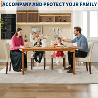 Set di 2 sedie da pranzo Garvee, moderne, imbottite, gambe in legno robusto, tessuto di lino, per sale da pranzo e bar, ergonomiche, leggere