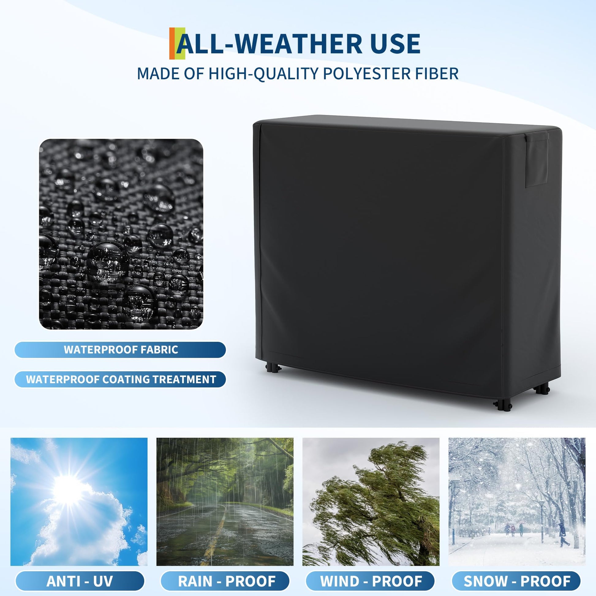 Portalegna Garvee con copertura, 4 piedi, tessuto Oxford impermeabile, resistente alle intemperie, per giardino e patio, robusto, portatile, design ventilato