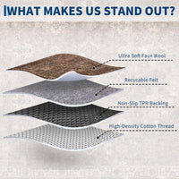 Tappeto Garvee Boho, Soggiorno, Grande, Vintage, Lavabile, Pelo Corto, Antiscivolo, Marrone Rossastro, 160x230 cm