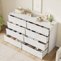 Cassettiera Garvee a 8 cassetti con ampio spazio di archiviazione per camera da letto e soggiorno, 54 pollici, legno, design moderno, robusta
