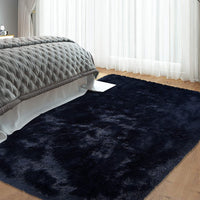 Tappeto Garvee Navy Extra Large 9' x 12' in soffice poliestere ad alta densità antiscivolo per soggiorno e cameretta dei bambini