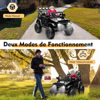 Garvee 12V Auto elettrica per bambini nera con LED e funzione Bluetooth per feste di compleanno, parchi e campi da gioco