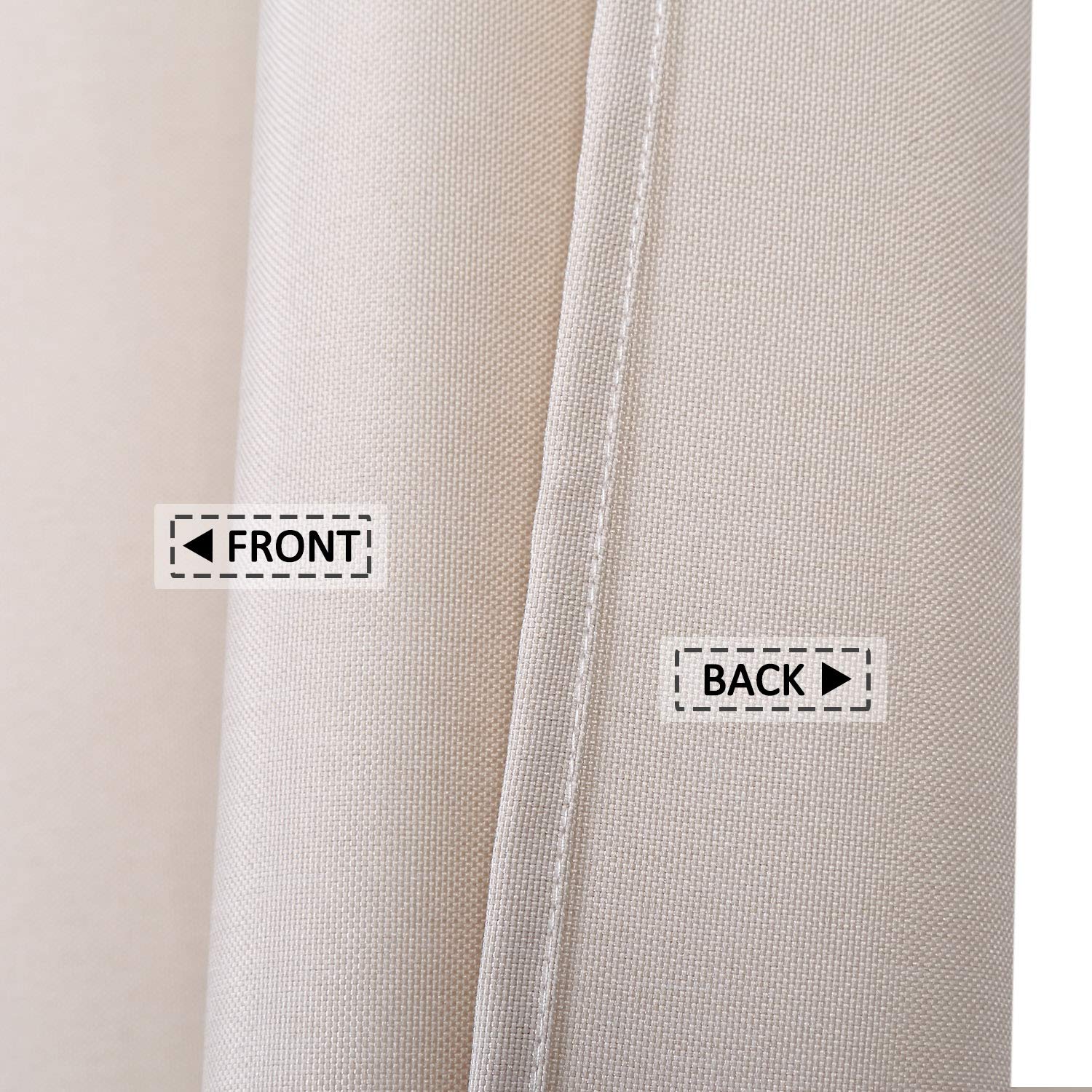 Garvee Flax Leinenähnlicher Dicker Duschvorhang 240GSM Mit Haken Für Hotelstil Badezimmer 180x200 cm Elfenbein