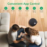 Aspirapolvere robot Garvee 2200 Pa Potente potenza di aspirazione Sottile Silenzioso Automatico App Telecomando 120 min di autonomia