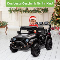 Auto elettrica per bambini Garvee con batteria potenziata da 12 V 7 Ah, veicolo elettrico a 3 velocità, 2 modalità di funzionamento, nera, per bambini da 1 a 8 anni
