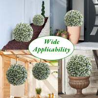 Garvee, palline di fiori artificiali da 17 pollici, set da 2, resistenti alle intemperie, facili da pulire, materiale PE, per giardino e matrimonio, verde