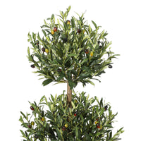 Garvee 5FT Albero di ulivo artificiale a tripla sfera Topiary resistente ai raggi UV Muschio e vaso per uso interno ed esterno Verde