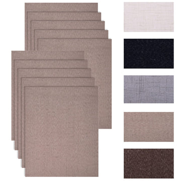 Garvee 10 Pezzi Toppe Autoadesive in Lino per Riparazioni, Tessuto Traspirante, Divani e Abbigliamento, 25x20.5cm, Marrone Opaco