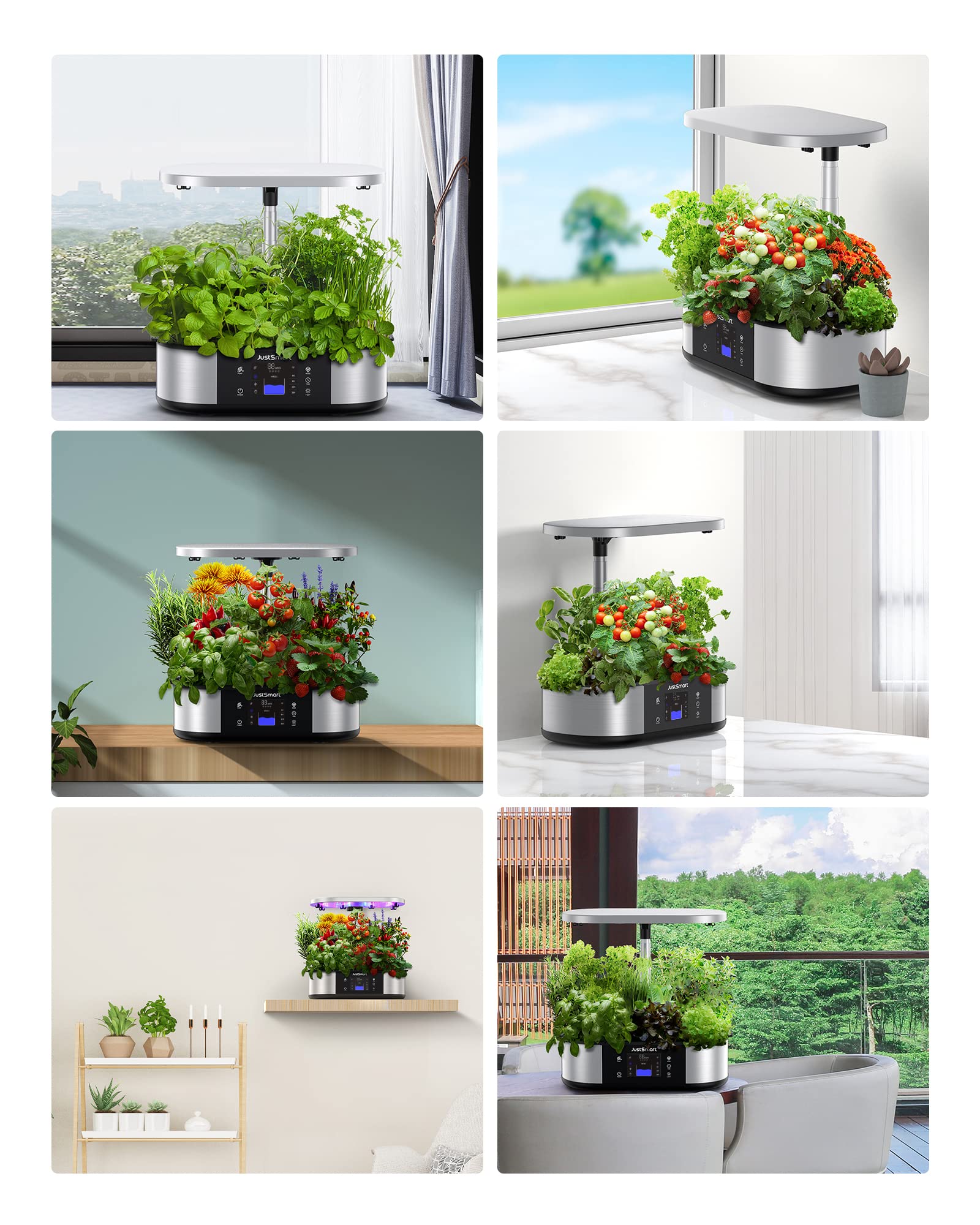 GARVEE Sistemi di coltivazione idroponica Smart WiFi Garden 12 baccelli Lampada LED per piante 30W Giardino per erbe aromatiche da interno Altezza regolabile 76 cm