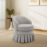 Sgabello da toeletta Garvee con schienale alto, imbottito, gambe in legno per soggiorno e bagno, colori pastello, 24,41x18,89x27,95 pollici