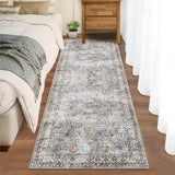 Tappeto Garvee Perlfleece 100% Poliestere Blu 60x230cm per Soggiorno e Cucina Flessibile Lavabile