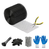 Garvee Rete Protettiva Pannelli Solari 15,24 cm x 15,24 m, Rete Rivestita in PVC, Kit Completo, Protezione Uccelli e Animali, Uso Esterno, Verde - Tynw-6X50 Protective Net