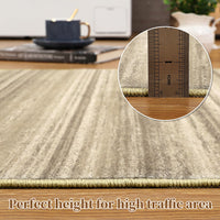 Tappeto per soggiorno Garvee 160x230cm a pelo corto marrone moderno antiscivolo lavabile per camera da letto sala da pranzo