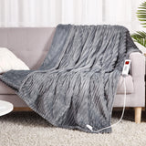 Garvee Coperta Elettrica 130x180cm 6 Livelli Riscaldamento Rapido Flanella Morbida Lavabile Timer Protezione Surriscaldamento Casa