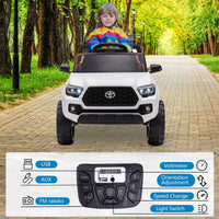 Auto elettrica per bambini Garvee 12V bianca con telecomando per genitori per guida controllata, design autentico del veicolo, fari a LED ed effetti sonori per divertimento da 3 anni in casa e all'aperto