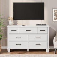 Cassettiera Garvee con 7 cassetti, legno, maniglie in metallo, stile moderno, per camera da letto e soggiorno, robusta e sicura