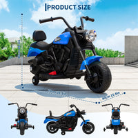 Moto elettrica Garvee 6V blu con avviamento graduale e sospensioni: la prima moto elettrica per bambini dai 2 anni per passeggiate sicure in giardino