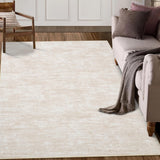 Tappeto moderno Garvee 120x170 cm beige, lavabile in lavatrice, antiscivolo, pieghevole per soggiorno, camera da letto, ufficio, sala da pranzo - Beige