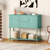 Tavolo Consolle Garvee Stile Fattoria 107 cm con 2 Cassetti, 2 Ante, Legno Ingegnerizzato, Stile Vintage per Ingresso e Soggiorno, Marrone, 107x36x86 cm - Verde