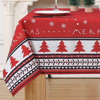 Tovaglia natalizia Garvee rossa idrorepellente con albero di Natale rettangolare 54 x 79 pollici
