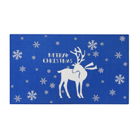 Garvee Deurmat Tappeto antiscivolo natalizio 50x80 cm Tessuto non tessuto cattura sporco Bianco Blu Per ingresso interno ed esterno