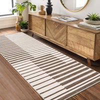 Tappeto Garvee lavabile antiscivolo a pelo corto 80 x 150 cm marrone soggiorno camera da letto cucina