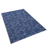 Garvee Tappeto da Corridoio Moderno Lavabile in Flanella 1120GSM Antiscivolo TPR Blu 120x170 cm per Interni ed Esterni