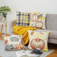 GARVEE Federe in piuma 45x45 cm, decorazione autunnale, in poliestere, con cerniera, set da 4 pezzi, soggiorno, camera da letto, Ringraziamento