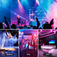 Luci da palco LED RGB ricaricabili Garvee, 36 LED, 7 modalità, telecomando, controllo DMX, flessibili per DJ, discoteca, feste, bar, Halloween, Natale
