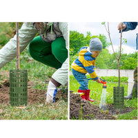 Garvee Set da 10 pezzi di protezioni espandibili per tronchi d'albero, resistenti agli animali che brucano, resistenti ai raggi UV, nere, 25x37cm