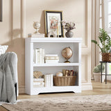 Garvee Libreria Rustica Alta 75" 2-6 Ripiani Regolabili MDF Robusta Anti-Ribaltamento Soggiorno Ufficio Bianco - Bianco