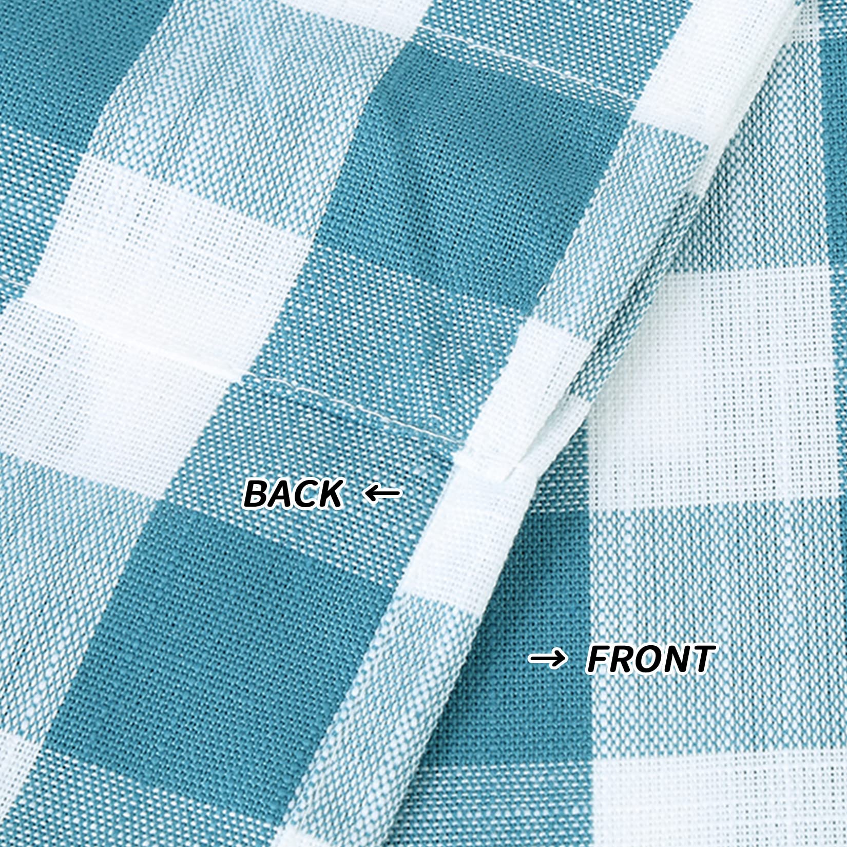 Garvee Valance Buffalo Check Tende per Cucina Mezza Finestra 56" Lunghe Poliestere Filtrante Luce