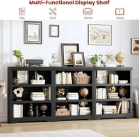 Garvee Libreria Rustica Alta 75" (190 cm), 2-6 Ripiani Regolabili, MDF, Anti-Ribaltamento, Soggiorno e Studio, Design Elegante, Neutro