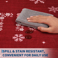 Tappeto per soggiorno Garvee Red Elk, lavabile, antiscivolo, decorazione natalizia per camera da letto, cucina, sala da pranzo, ufficio, 200x290 cm, rosso