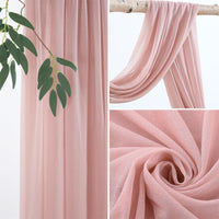 GARVEE 2x18FT Tessuto drappeggiante per arco nuziale trasparente per fotografia all'aperto, 70x550cm, bianco