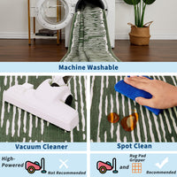 Tappeto a pelo corto Garvee 120x170cm lavabile verde militare per soggiorno, camera da letto, ufficio, arredamento per la casa