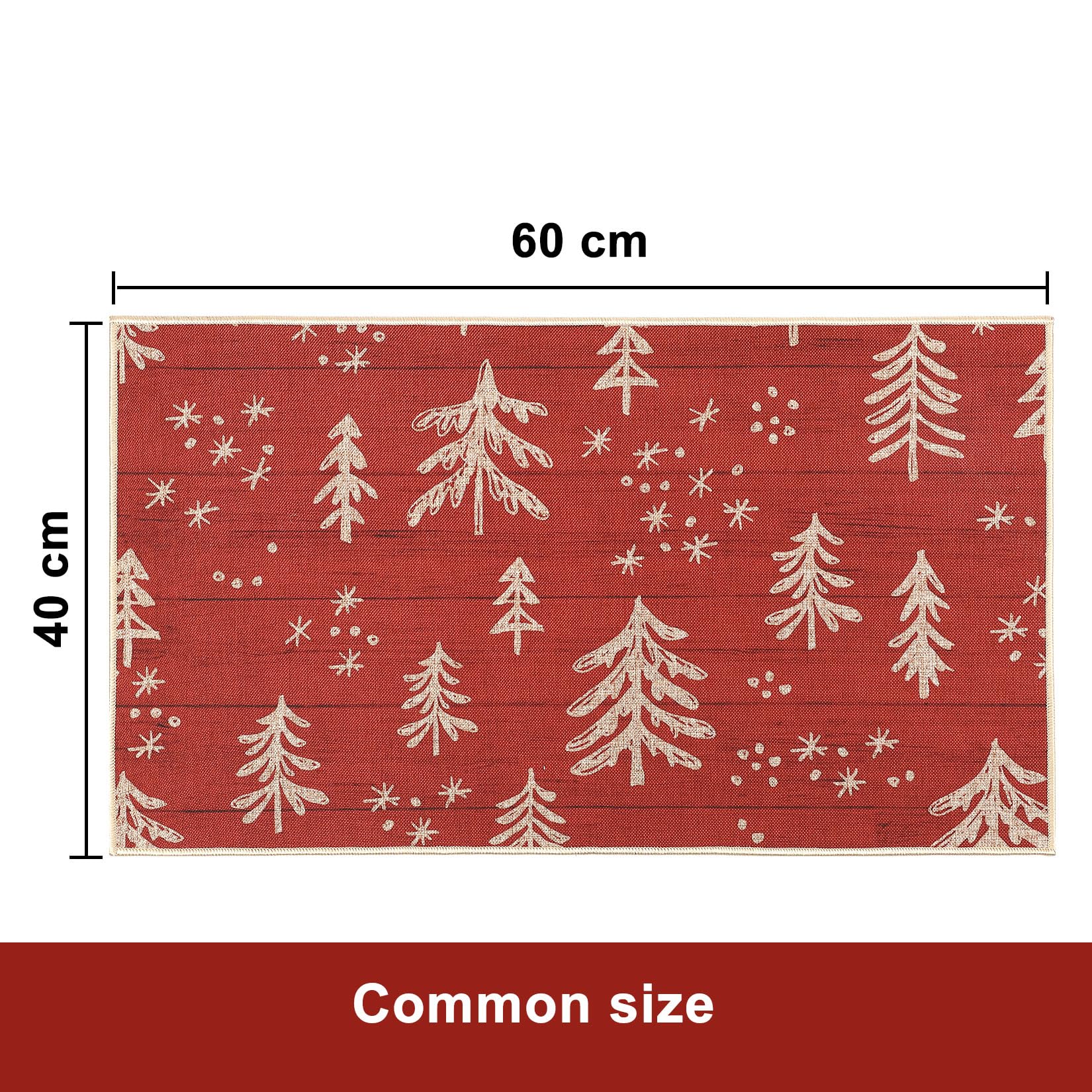Garvee Zerbino Natalizio Antiscivolo Lavabile 40x60cm Tappeto Porta Interno Esterno Albero di Natale Verde