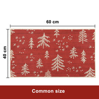 Garvee Zerbino Natalizio Antiscivolo Lavabile 40x60cm Tappeto Porta Interno Esterno Albero di Natale Verde