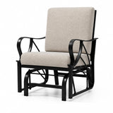 Garvee Sedia a Dondolo da Veranda con Cuscino Rimovibile, Struttura in Metallo Robusto, Braccioli Curvi, Cuscini Spessi, Giardino e Patio, Multi-Colore - White