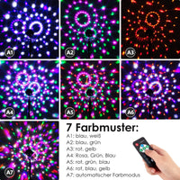 Garvee 2er Pack LED Tanzraumlichtkugel Mit Fernbedienung Für Partys Und Kinder, 7 Farben RGB, Flexibles Stativ, Sicheres Material
