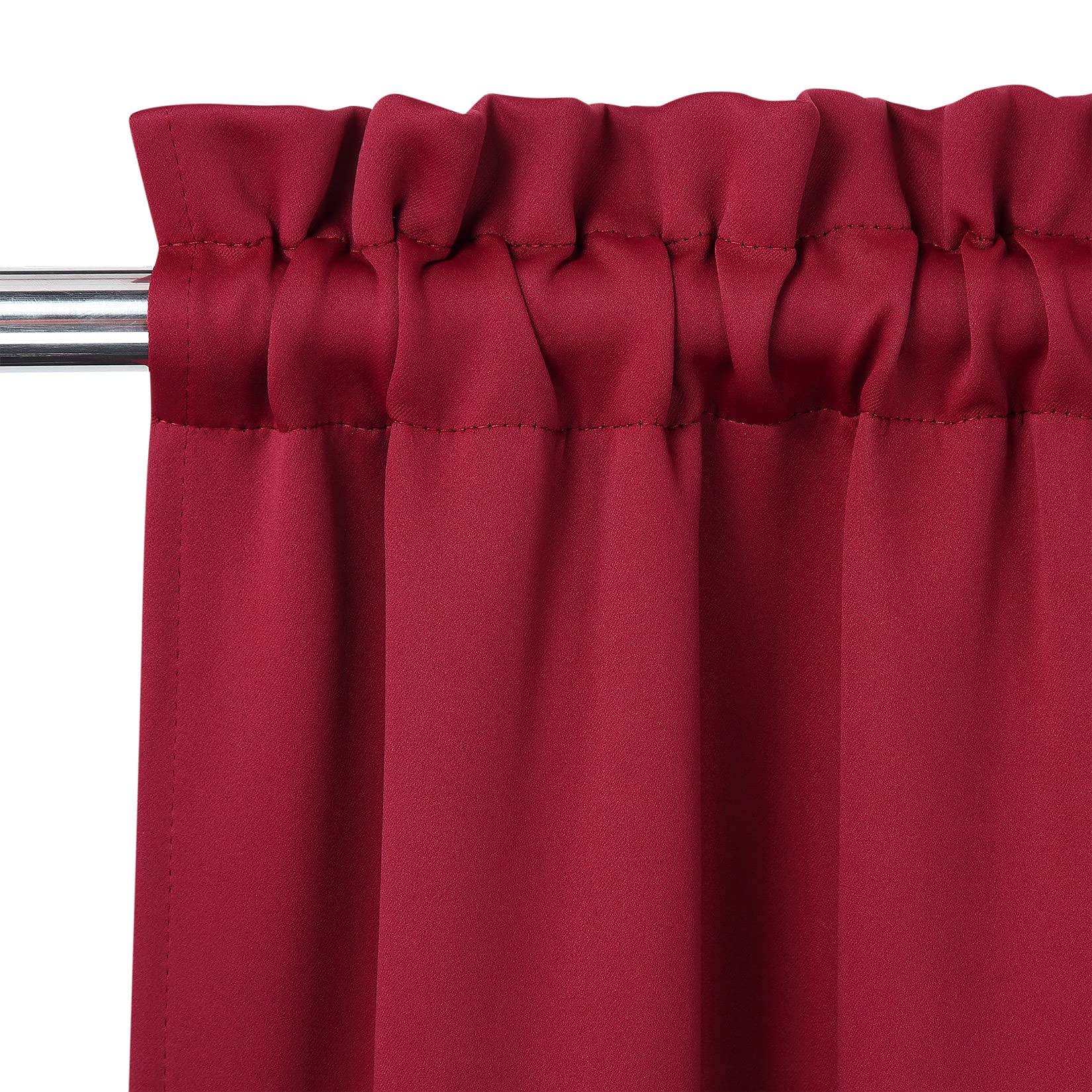 Tende oscuranti natalizie Garvee, corte 24 pollici, oscuranti, rosso vino, per finestre piccole, bagno, cucina, camera da letto