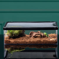 GARVEE Rettile Terrario Insetti Tarantola Recinto Vasca con Fori Traspiranti per Allevamento Rane, Criceti, Serpenti, Tartarughe, Lucertole, Anti-Pulci, Taglia Media, Trasparente