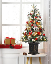 Albero di Natale Artificiale Garvee 2 Pezzi 3 Piedi 78 LED Fibra Ottica con 8 Modalità Luce Bianca Calda