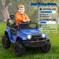 Garvee 12V Kids Electric Off-Road Car Blu con Telecomando e Bluetooth – SUV robusto per bambini e bambine dai 3 anni in su